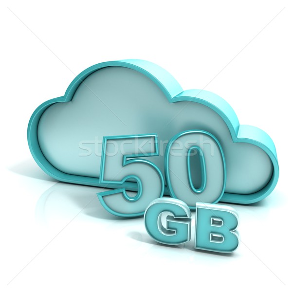 Cloud computing and database. 50 GB capacity Stock photo © djmilic