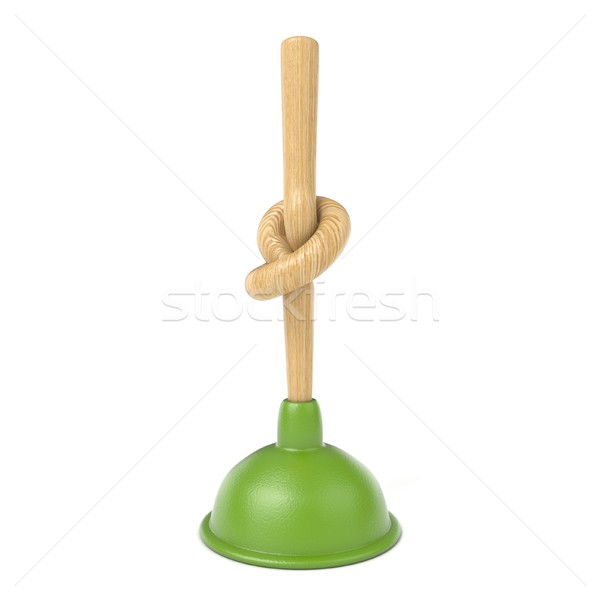 Plunger with knotted handle 3D Stock photo © djmilic
