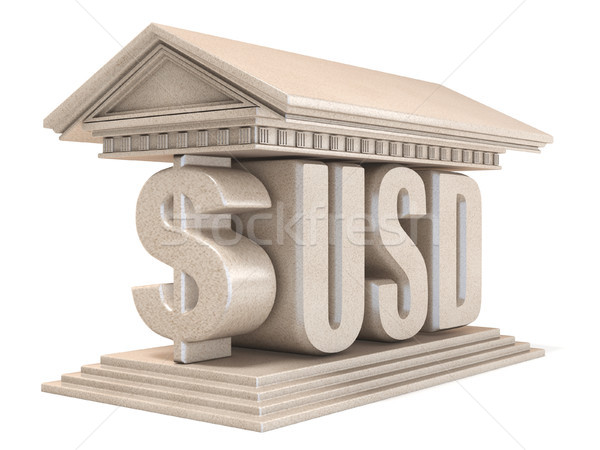 Dollar USD currency sign temple 3D Stock photo © djmilic