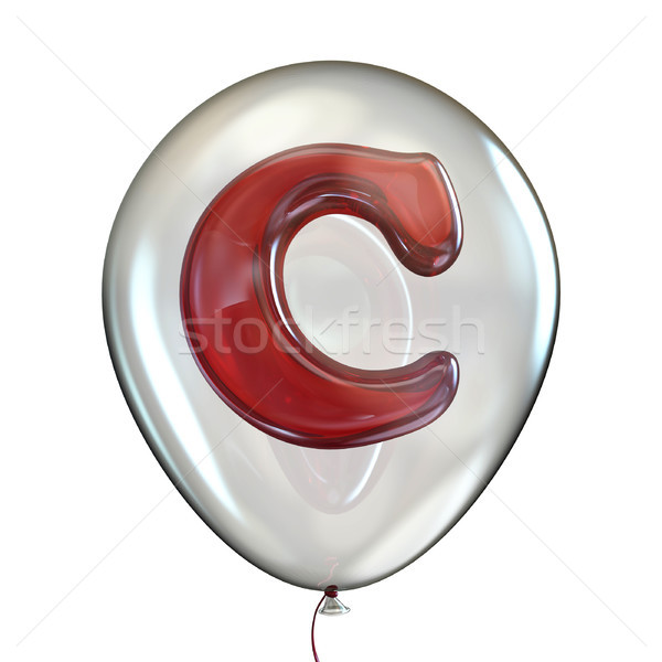 Letter C in transparent balloon 3D Stock photo © djmilic