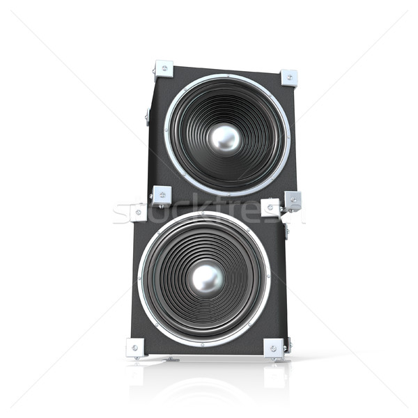 Pair of sound speakers. 3D Stock photo © djmilic