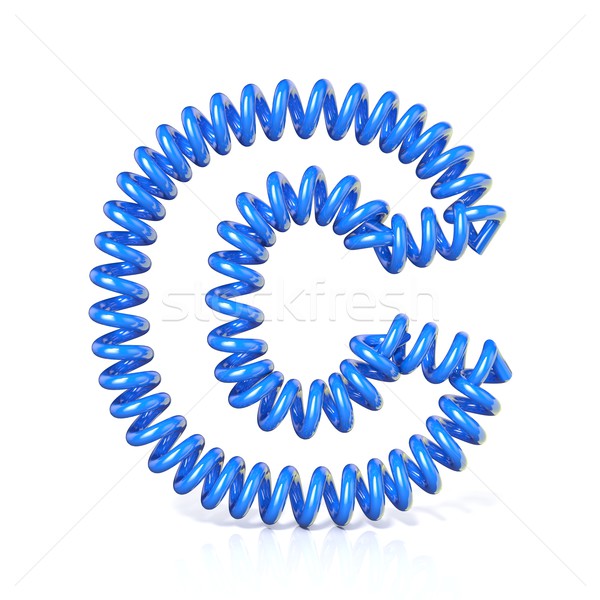 Spring, spiral cable font collection letter - C. 3D Stock photo © djmilic