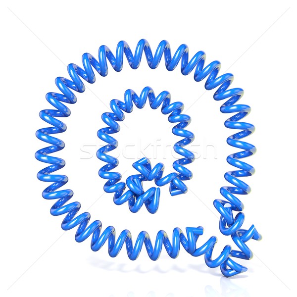 Spring, spiral cable font collection letter - Q. 3D Stock photo © djmilic