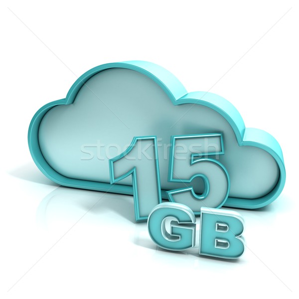 Cloud computing and database. 15 GB capacity Stock photo © djmilic