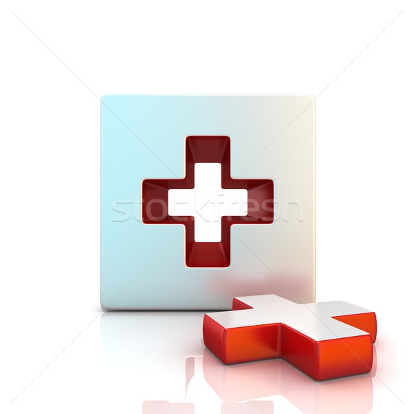 Plus sign. 3D Stock photo © djmilic