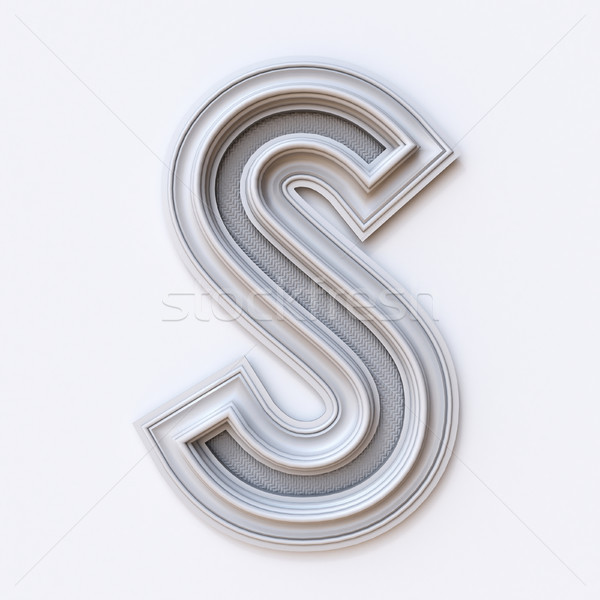 White picture frame font Letter S 3D Stock photo © djmilic
