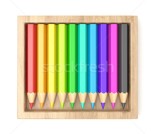 Cuadro colorido lápices 3D 3d Foto stock © djmilic