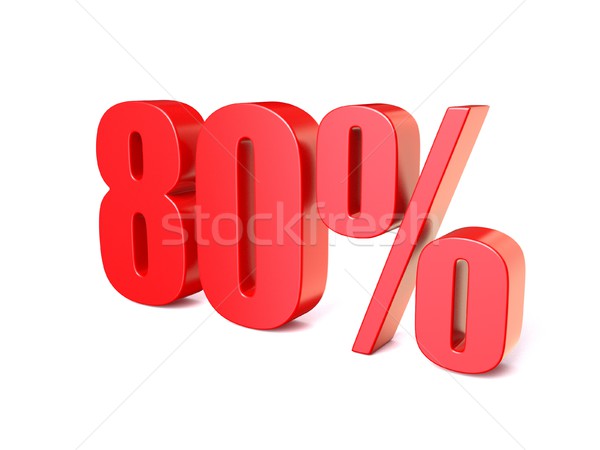 Red percentage sign 80. 3D Stock photo © djmilic