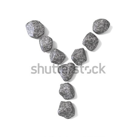 Question mark made of rocks 3D Stock photo © djmilic