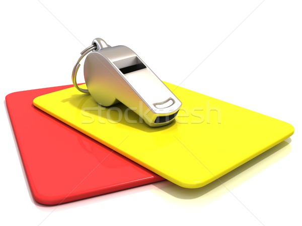 Metaal fluiten boete kaart geïsoleerd witte Stockfoto © djmilic