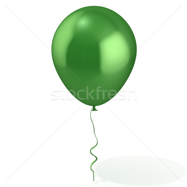 Green balloon with ribbon Stock photo © djmilic