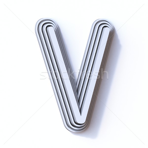 Three steps font letter V 3D Stock photo © djmilic