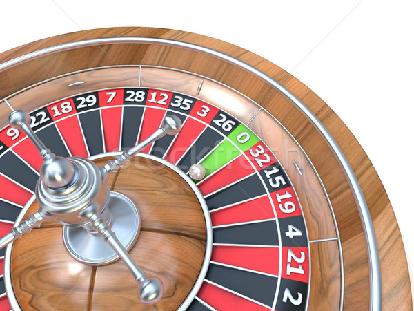 Ruota della roulette 3D rendering 3d illustrazione isolato bianco Foto d'archivio © djmilic