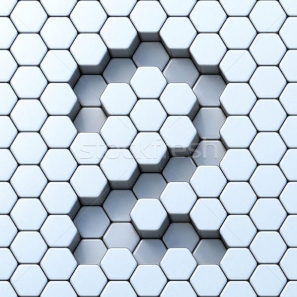 Hexagonal grid number TWO 2 3D Stock photo © djmilic