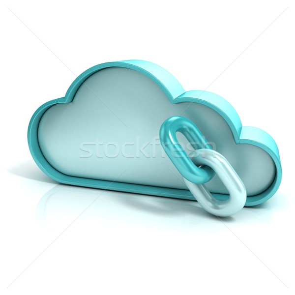 Chmura linki 3D computer icon odizolowany serwera Zdjęcia stock © djmilic