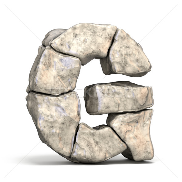 Zdjęcia stock: Kamień · chrzcielnica · litera · g · 3D · 3d · ilustracja
