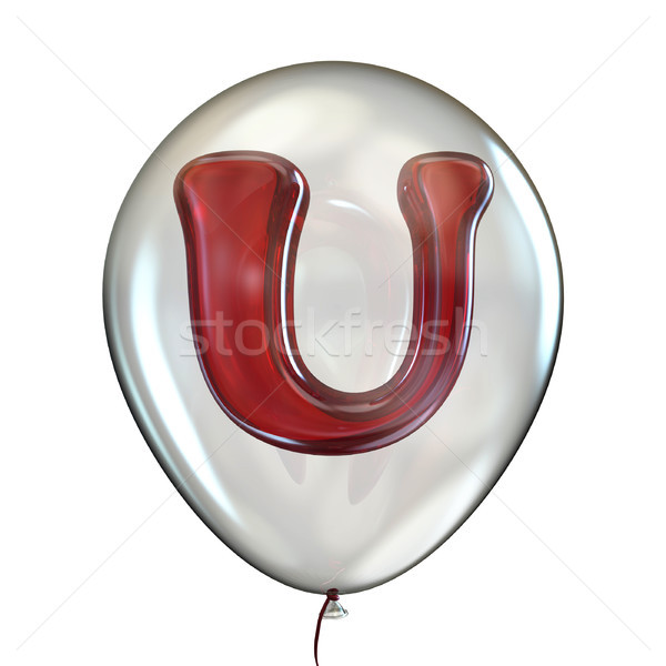 Letter U in transparent balloon 3D Stock photo © djmilic