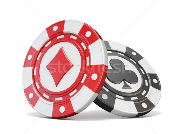 Gambling chips diamond and club 3D Stock photo © djmilic