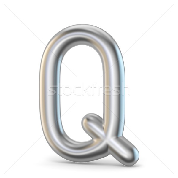 Metal alphabet symbol. Letter Q 3D Stock photo © djmilic