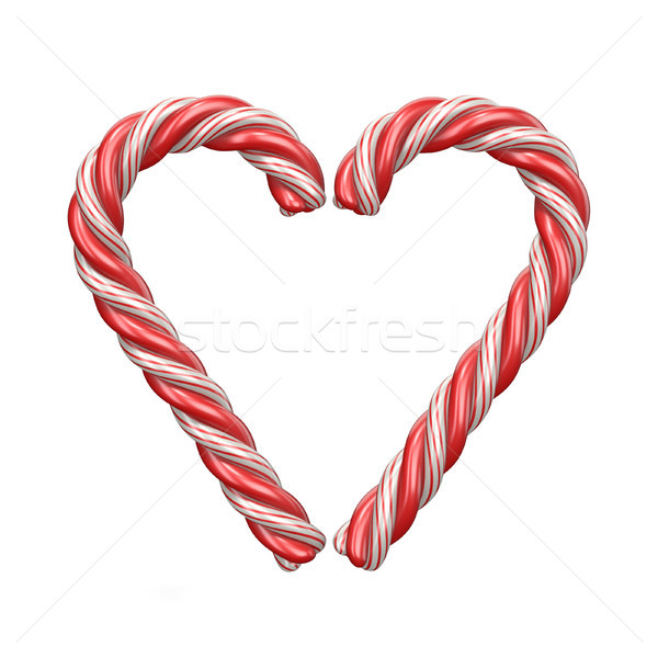Natal decoração coração doce 3D 3d render Foto stock © djmilic