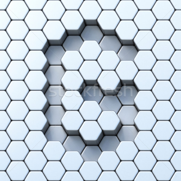 Hexagonal grid letter G 3D Stock photo © djmilic
