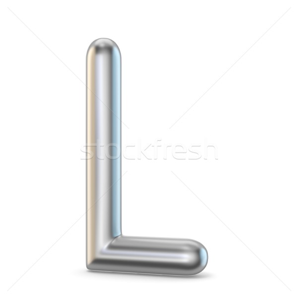 Metal alphabet symbol. Letter L 3D Stock photo © djmilic