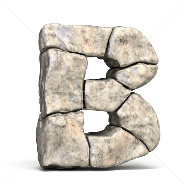 Stone font letter B 3D Stock photo © djmilic