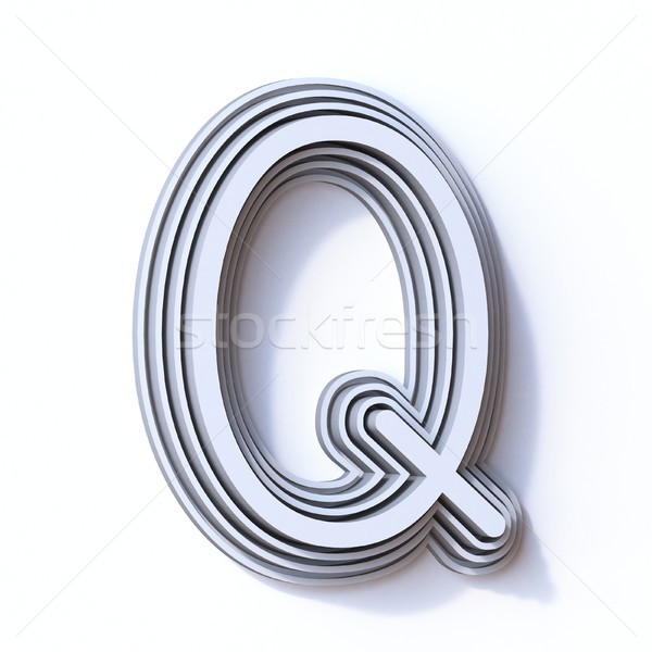 Three steps font letter Q 3D Stock photo © djmilic