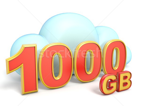Cloud icon 1000 GB storage capacity 3D Stock photo © djmilic