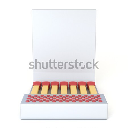 Black cardboard matcbook Front view 3D Stock photo © djmilic
