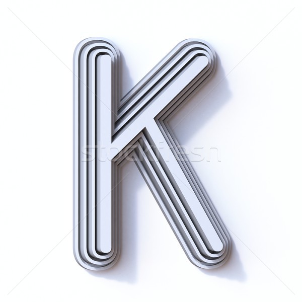 Three steps font letter K 3D Stock photo © djmilic