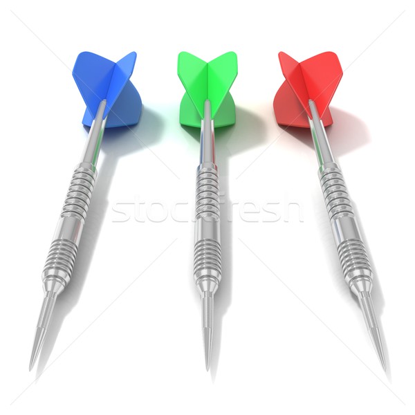 Set of darts. Front view. 3D Stock photo © djmilic
