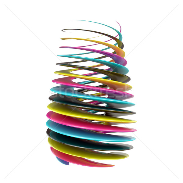 CMYK abstract shape. 3D Stock photo © djmilic