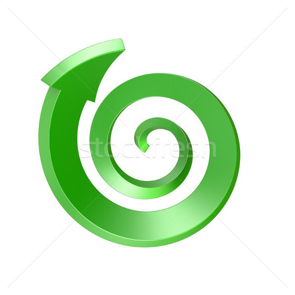 Green spiral arrow.Top view. 3D Stock photo © djmilic