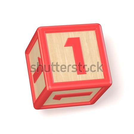 Letter A wooden alphabet blocks font rotated. 3D Stock photo © djmilic