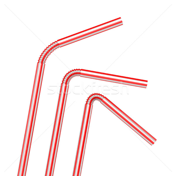 Drinking straws isolated on a white background. 3D Stock photo © djmilic