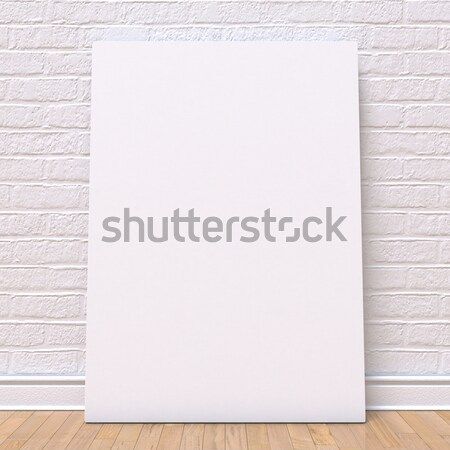 Download Mock Up Canvas Frame Floor And Wall 3d Stock Photo C Djmilic 7665250 Stockfresh