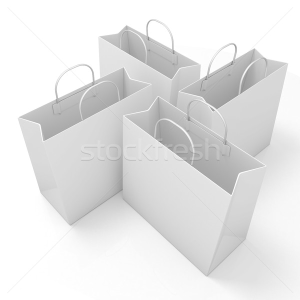 Empty paper bags, arranged Stock photo © djmilic