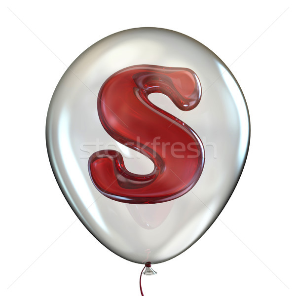 Letter S in transparent balloon 3D Stock photo © djmilic