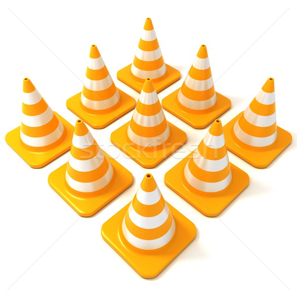 Traffic cones 3D Stock photo © djmilic