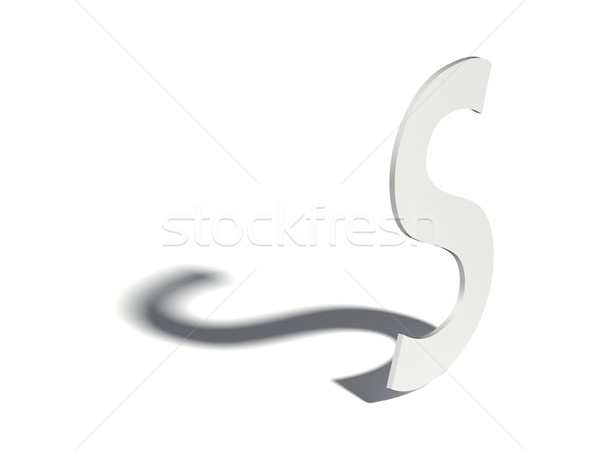 Drop shadow font. Letter S. 3D Stock photo © djmilic