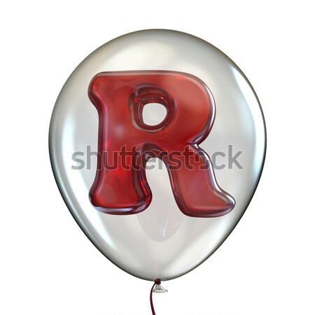 Letter B in transparent balloon 3D Stock photo © djmilic