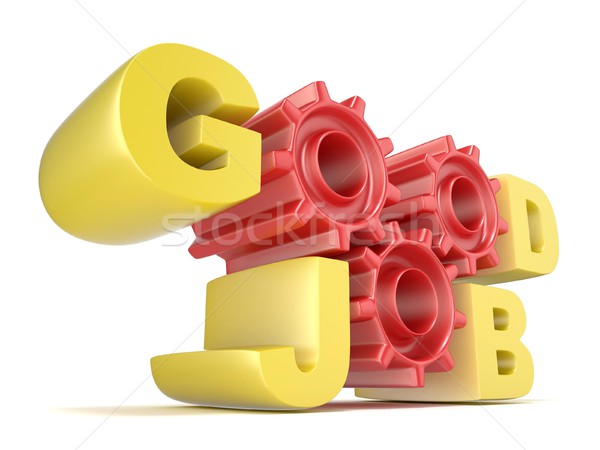 The words GOOD JOB in 3D Stock photo © djmilic