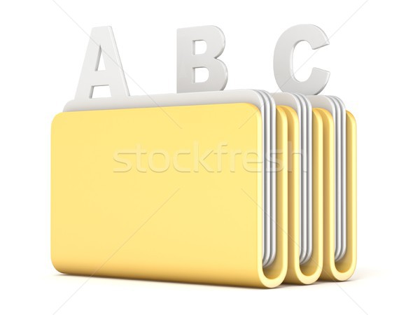 Three computer folders with ABC files 3D Stock photo © djmilic