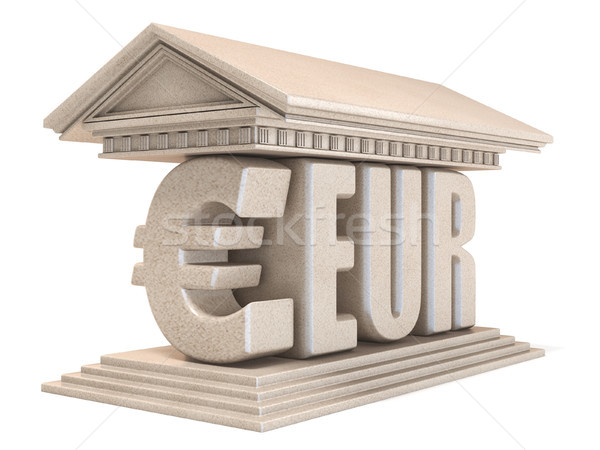 Euro EUR currency sign temple 3D Stock photo © djmilic