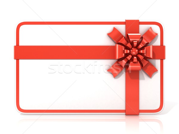 Zdjęcia stock: Biały · gift · card · 3D · 3d · ilustracja