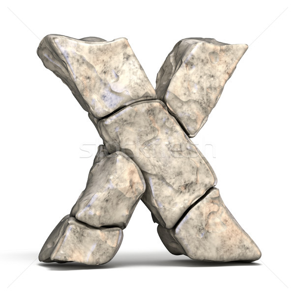Stone font letter X 3D Stock photo © djmilic