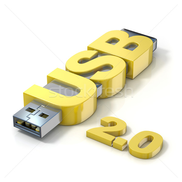 Zdjęcia stock: Usb · flash · pamięć · 20 · słowo · 3D