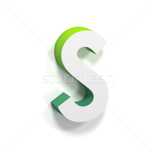 Green gradient and soft shadow letter S Stock photo © djmilic