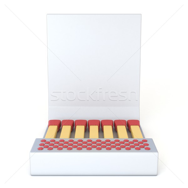 White cardboard matcbook Front view 3D Stock photo © djmilic